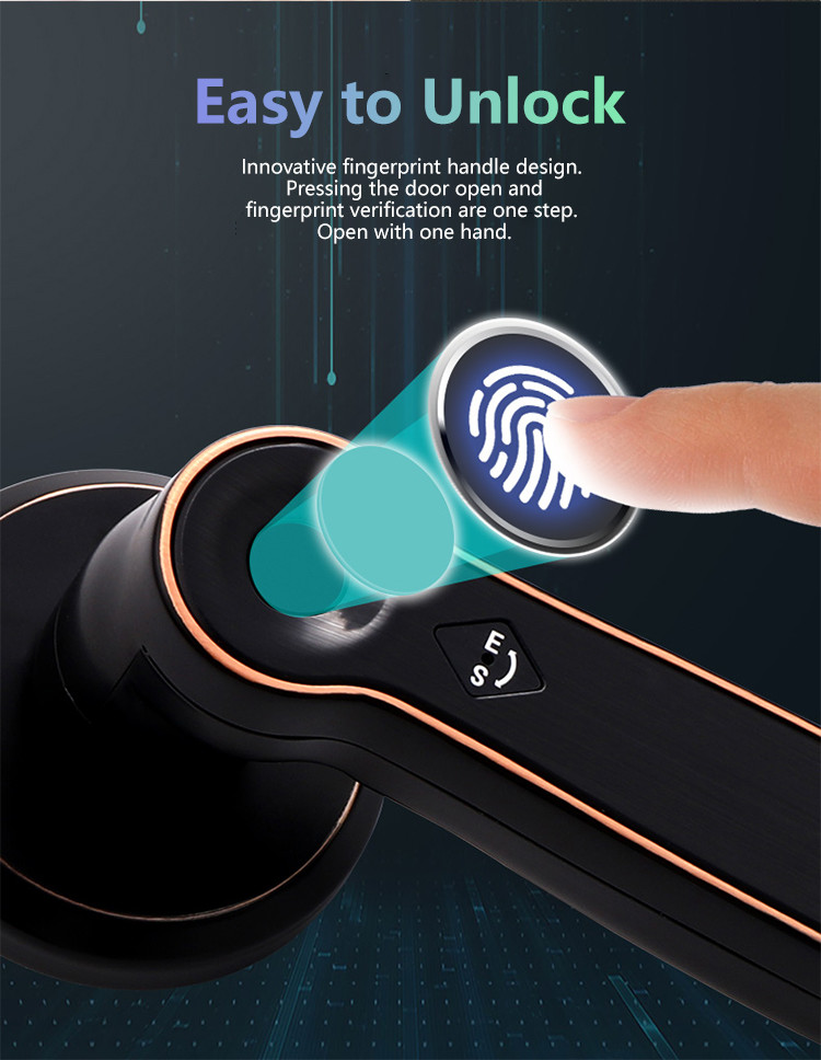 Customized Logo Electronic Door Lock Anti Peep Smart Cylinder Lock