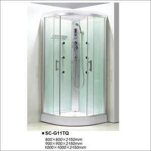 Quality Corner Glass Steam Shower Cabin , Curved Shower Stall CE Approved wholesale