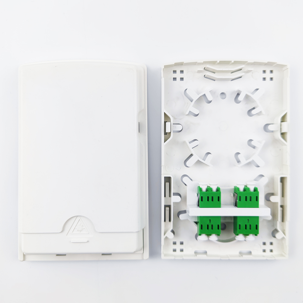 132*83*25 ABS PC 2 Cores LC APC Fiber Optic Faceplate Socket Panel for Optic Equipment