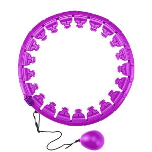 Quality ROHS Smart Detachable Adjustable Weighted Hula Hoop With Ball 24 Knots 79cm wholesale