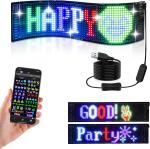 Programmable Led Sign, 15''x4'' Pre-made Animations & Customizable Text Led Car