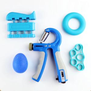 Quality Adjustable Hand Grip Strengthener Set Counting Grip with Five Fingers Rehabilitation Training Silicone hand Ball strengt wholesale