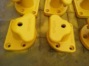 Quality Yellow Mooring Components Marine Single Tee Head Dock Bollard wholesale