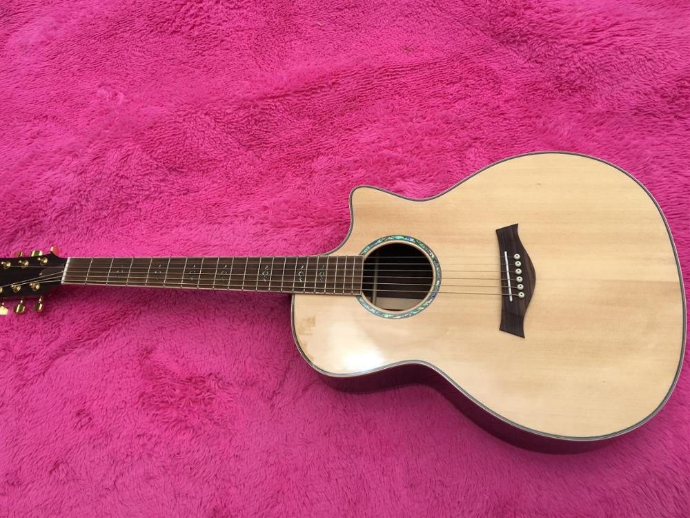 Rosewood back and sides Factory Custom Solid spruce top Acoustic Guitar / Cutaway 814s Classical acoustic guitar