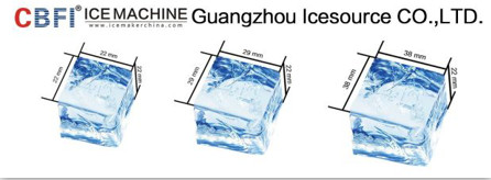 22*22*22mm R507 Refrigerant Ice Cube Machine For Indonesia Ice Plant