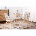 Contemporary Leather Dining Chairs Hotel Use With Solid Beech Wood Legs