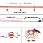 12V Dimmable Red COB LED Strip Light for Indoor and Outdoor Decoration 8mm 320