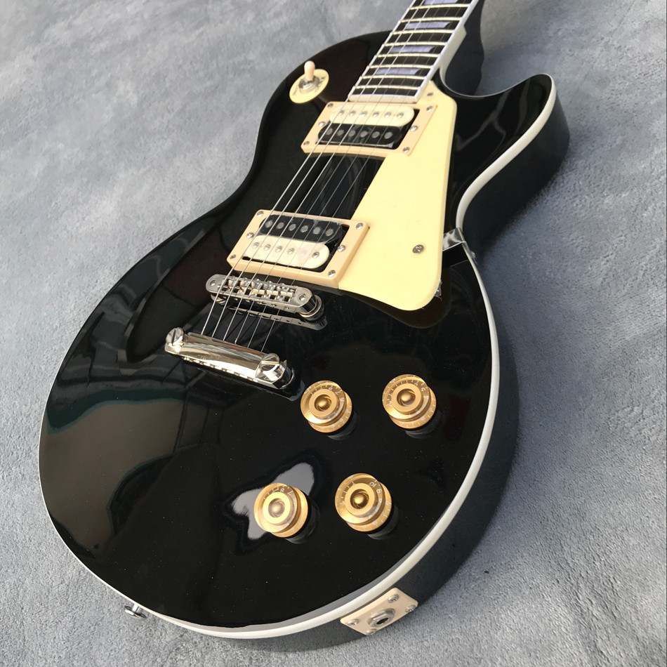 Black 1959 R9 LP standard electric guitar, ebony electric guitar, adjust adjacent Matic bridge