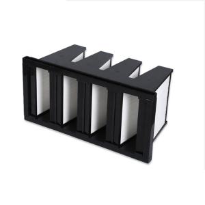 Quality 900m3/H Cleanroom Air Filter 2 Interval V Bank Plastic Frame wholesale