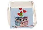 Female Storage Owl Shoulder Bag Ethnic Style Double Zipper Diagonal Package