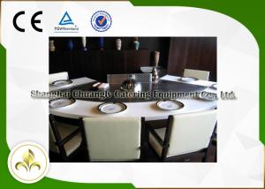 Quality 9 Seat Fan Shape Gas Teppanyaki Grill Table With Exhaustion / Purification System wholesale