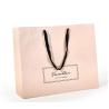 Buy cheap Flat Cotton Handle Custom Design Paper Bags , Printed Paper Shopping Bags Pink from wholesalers