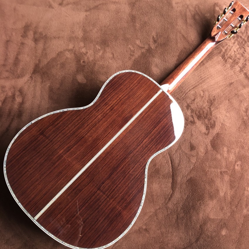 Custom OO42 Classic Headstock Acoustic Guitar Solid Cedar Top Real Abalone Acoustic Guitar