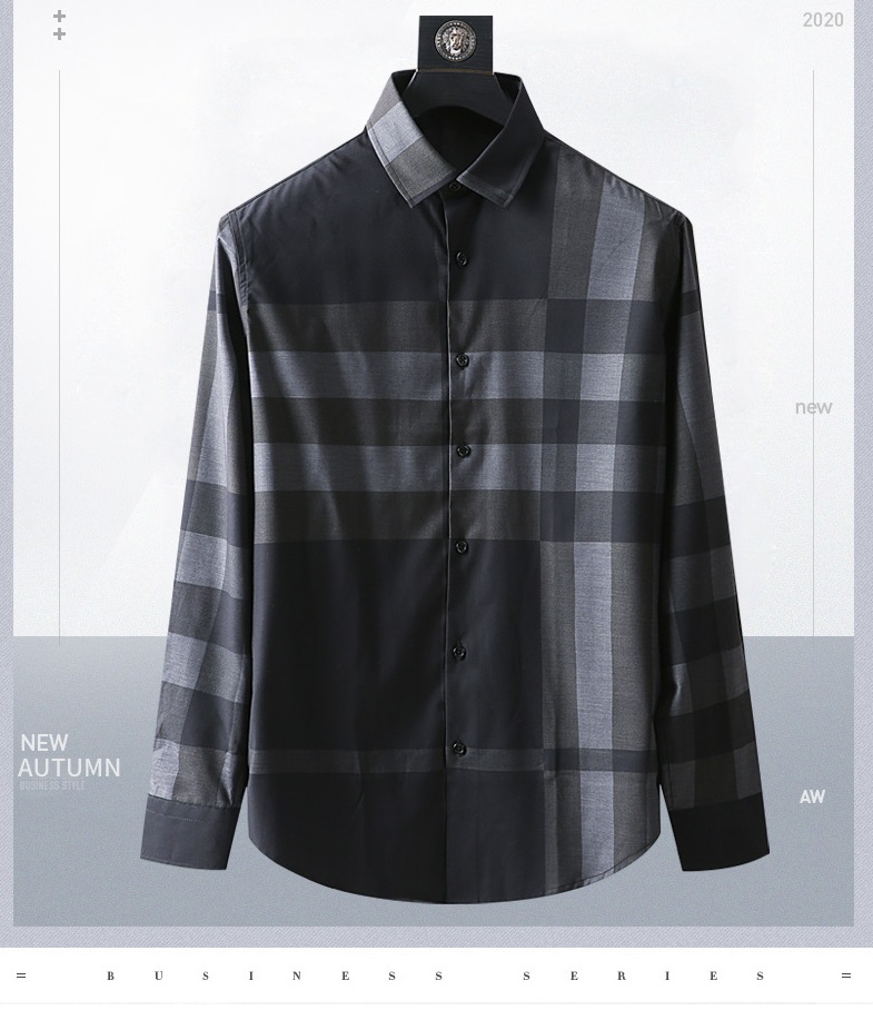 Plus Size Men's Dress Shirts in Solid Color Poplin Fabric with Covered Button Closure
