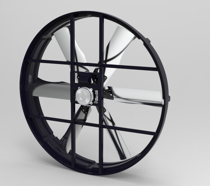 Industrial Exhaust Fan with 72''/1.83m Fan Blade Diameter and Max Airflow 120193m³/h