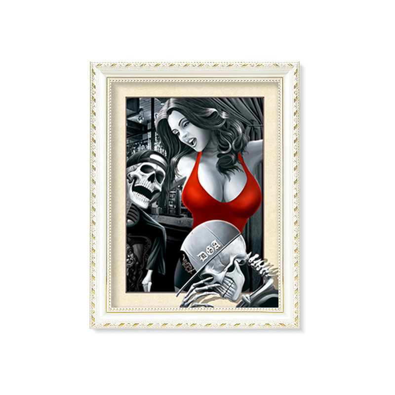 Eco-friendly 30x40CM 5D Lenticular Printing Services With PS Black Frame For Home / Hotel