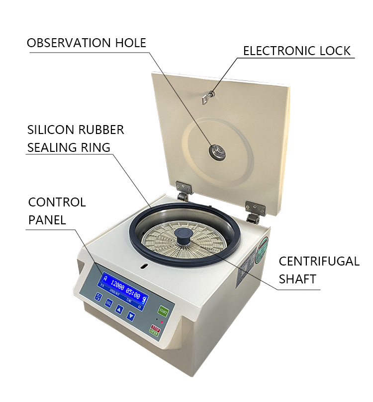 12000rpm Laboratory Microhematocrit Centrifuge Machine With Micro Capillary Tube