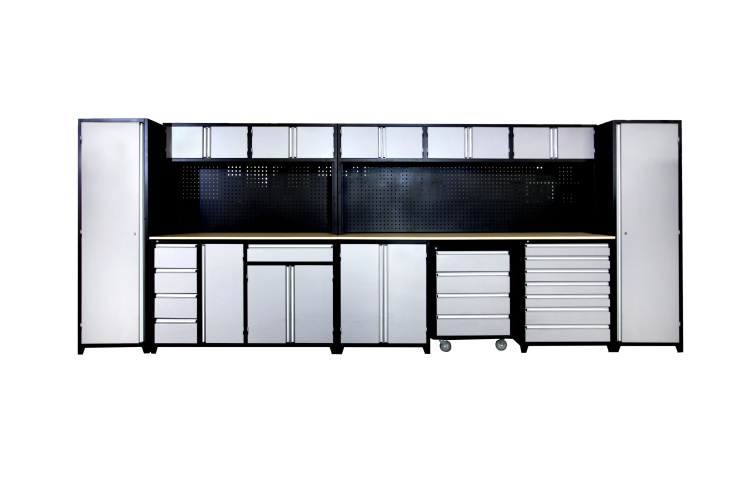 Powder Coating Finish Garage Cabinet with Tools Storage Workbench Tool Cart Tool Trolley