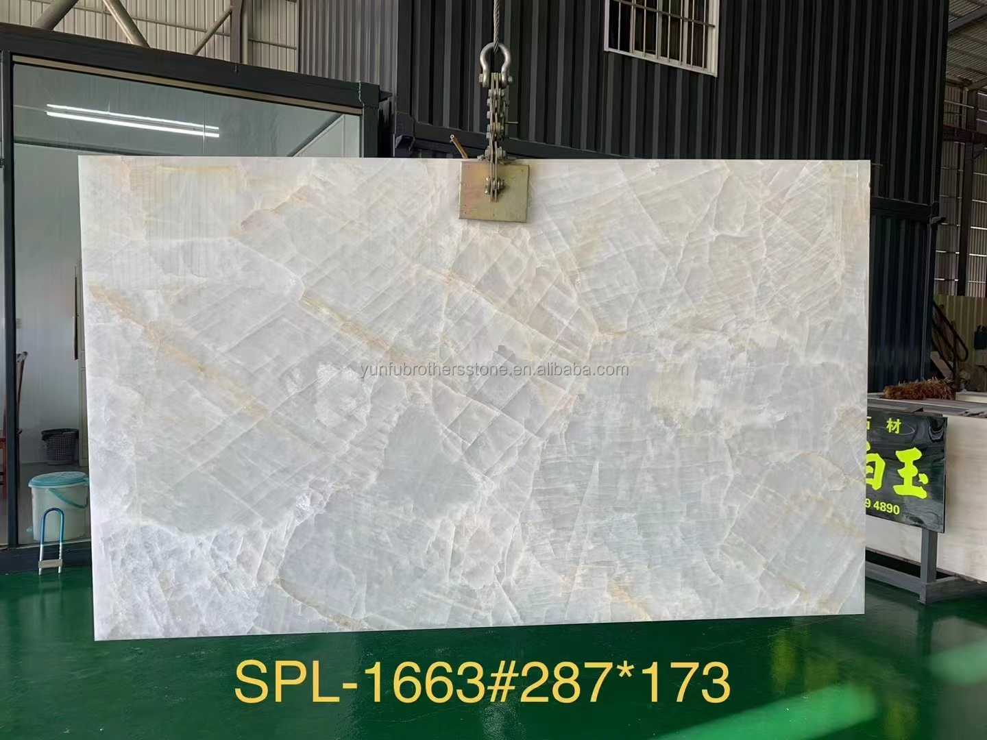 Natural Translucent Ice Age Onyx Marble Slab for Backlit Wall Panel Table Top in Hotels