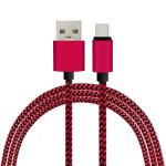 1M Fabric Nylon Braided Micro Flexible USB Cable for Samsung / Blackberry