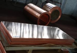 Quality Polished Surface Thick Copper Plate , 3mm Copper Plate High Conductivity wholesale