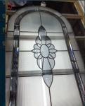 patina caming decorative glass in wooden door made in China