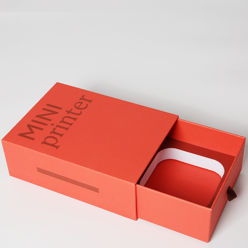 Custom Printed Cardboard Drawer Box Packaging With Embossing Logo And EVA Insert