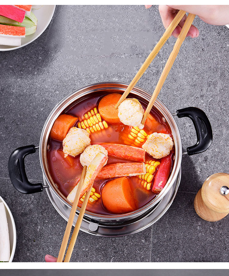 Hot Selling Household Stainless Steel Ramen Soup Pot Portable Cooking Pot Spirit Cooker Alcohol Stove Small Hot Pot