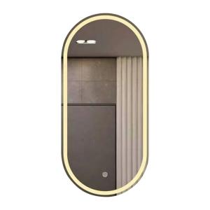 Quality Smart LED Bathroom Vanity Mirror with Oval Bath Toilet and Luminous Lights in Silver wholesale
