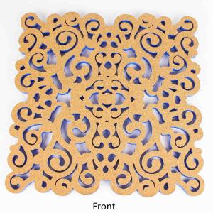 Quality Memo Pin Board Cork Notice Boards For Kitchen Hollow Carved 12*12in 500pcs wholesale