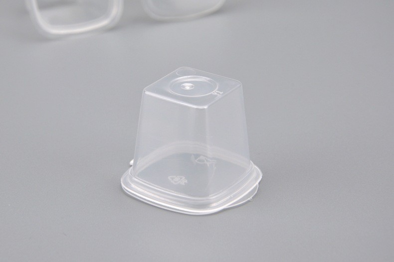 25m lClear Plastic Chutney Cups with Lids / Sauce Pots Re-usable Sauce Containers