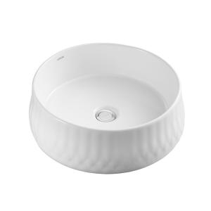 Quality White Glazed Bathroom Countertop Basin 456x456x146mm Without overflow wholesale