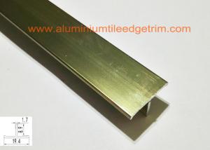 Quality T Shaped Aluminium Floor Trims , Metal Floor Divider Polished Champagne Color wholesale