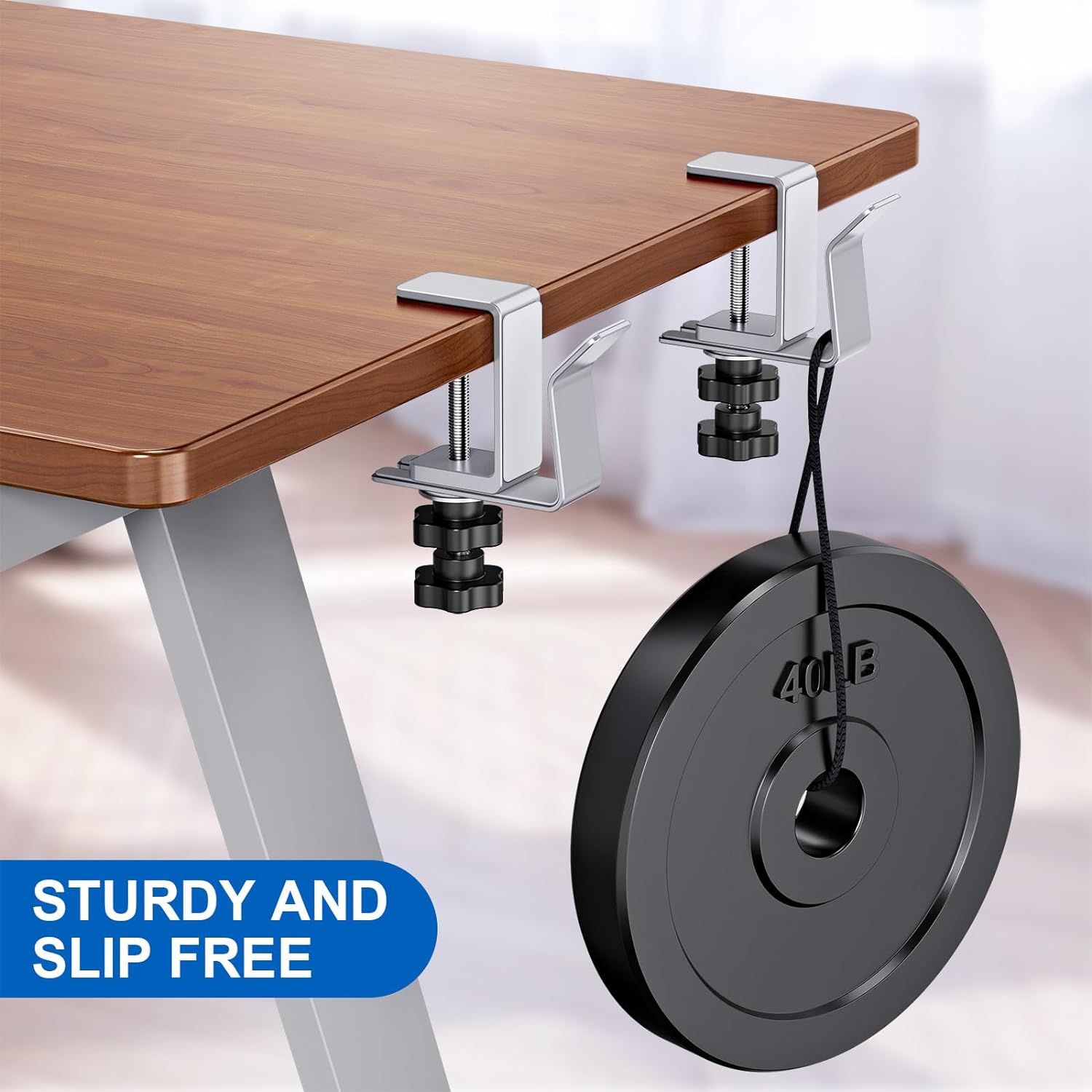 Vertical Laptop Stand Bracket 1mm Thickness Adjustable Clamp Holder for Desk Side