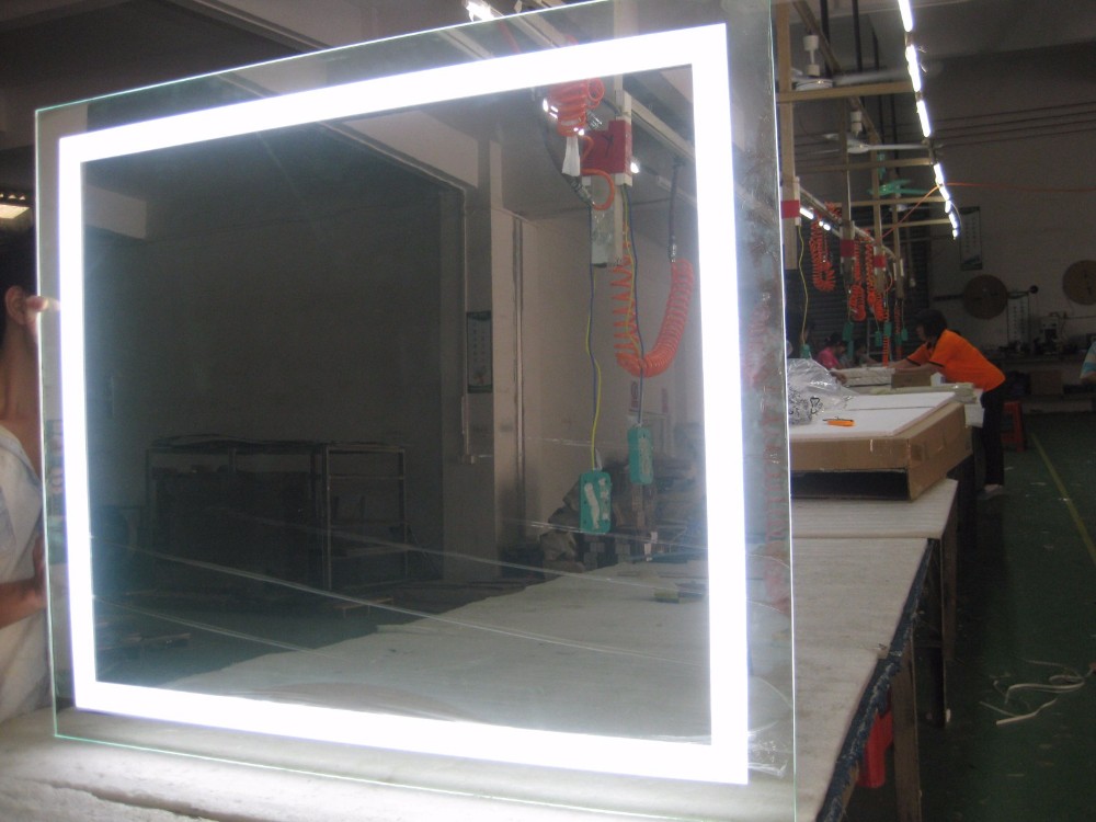 2700K-6000K CCT Hotel Decorative LED Wall Vanity Mirror With Lights Single Sided