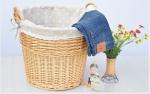 Wicker laundry basket willow laundry basket water cleaning round square