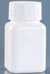 White Plastic Square Bottle Pharmaceutical Tablet Packaging Solid HDPE