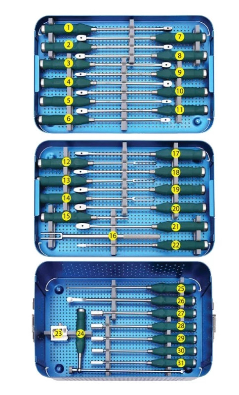 PLIF Peek Cage Lumbar Titanium Cage Spinal Instrument Set