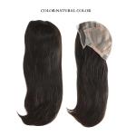 Anti-slip Soft Silicone Base Cap Medical Wig 18 Inches Long 100% RAW Human Hair