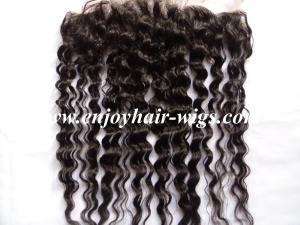 Quality Lace frontal 13''x4'' ,malaysian virgin hair natural color deep wave 10''-24''length wholesale