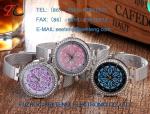 beautiful and fashion ladies watch with alloy band customized colorful dial