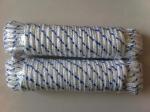 White Blue Tracer Diamond Hollow Braid Polypropylene Rope