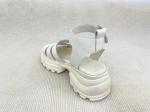 Breathable Microfiber Summer Sandals PU White Sandals For Women