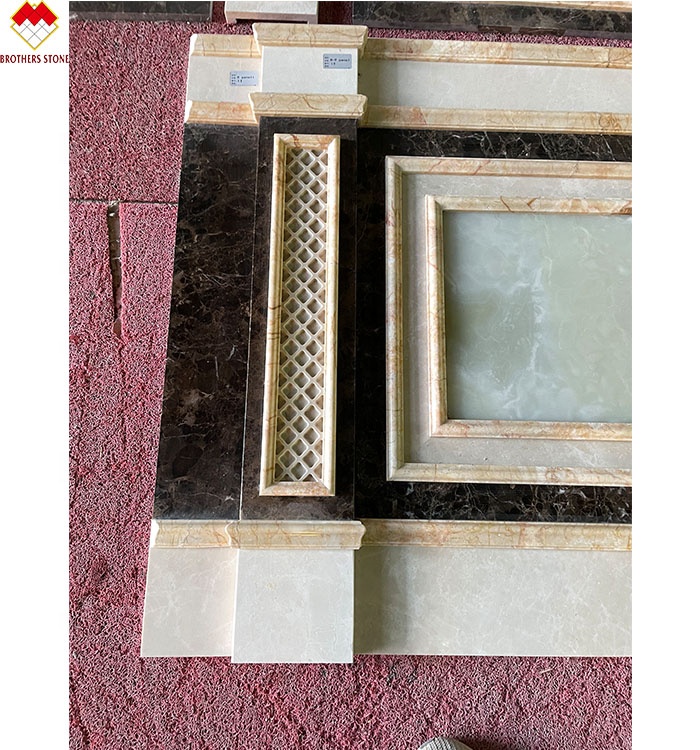 Polished Cream Beige Green Onyx Marble Wall Cladding Modern Design for Villa Background