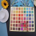 ISO Waterproof 63C Colors Pigmented Eyeshadow Palette Shimmer Glitter 2.5g