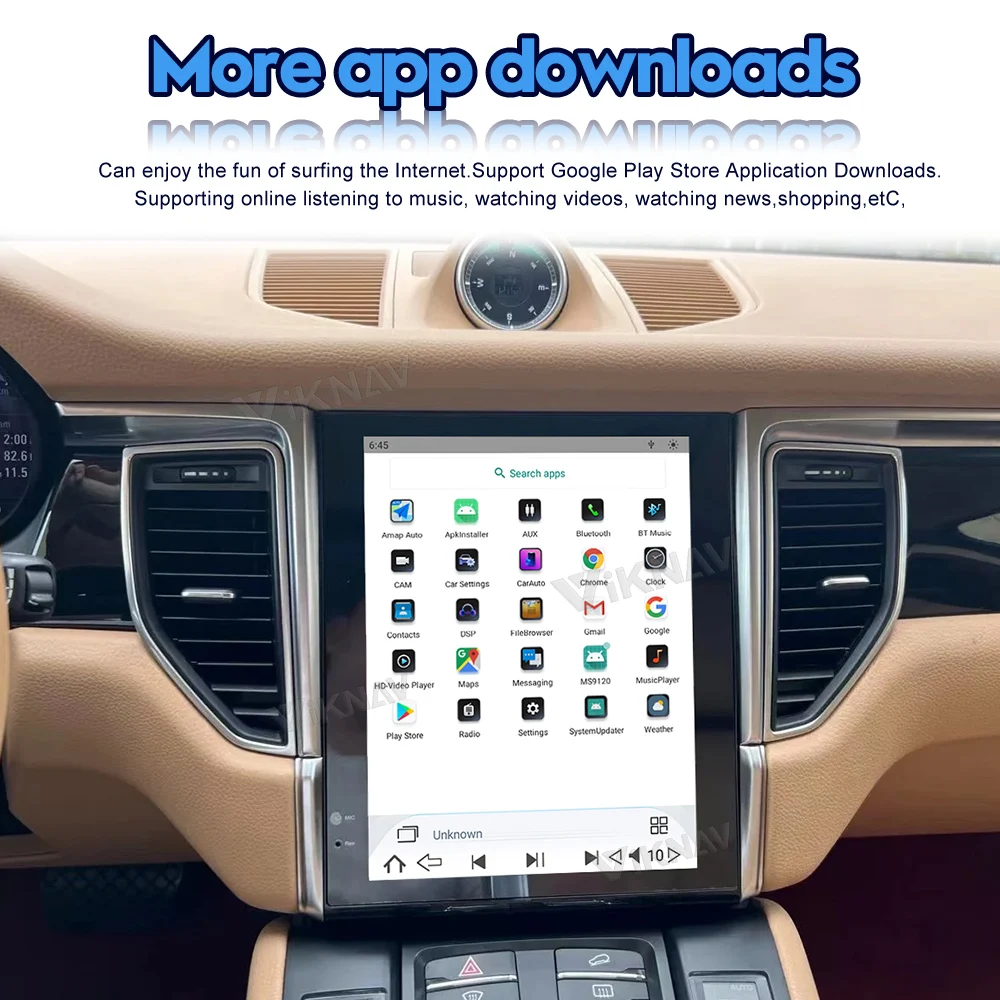 Viknav Car Radio For Porsche Macan (2010-2015) 10.4 inch Auto Vertical Screen Carplay GPS Navigation Multimedia Player