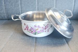 Quality 3pcs China made stainless steel double handle soup pot kitchen restaurant cookware set Milk pan in white color wholesale