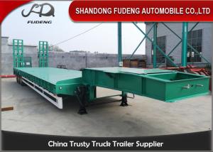 Quality Mechanical 4mm Checkered 70T Q345B Lowboy Semi Trailer wholesale