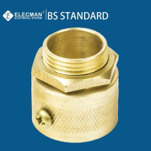 Quality 1&quot; 2&quot; BS Brass Fittings Conduit Male Adaptor With Screw C/W Locknut wholesale