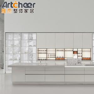 Quality Indoor and Outdoor Kitchen Grill with Fridge Cabinet Italian Island Design in White wholesale